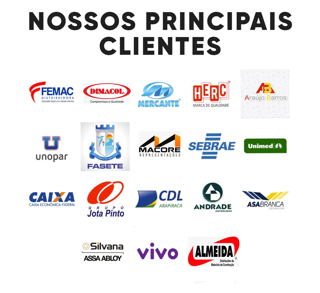 Logos dos principais clientes